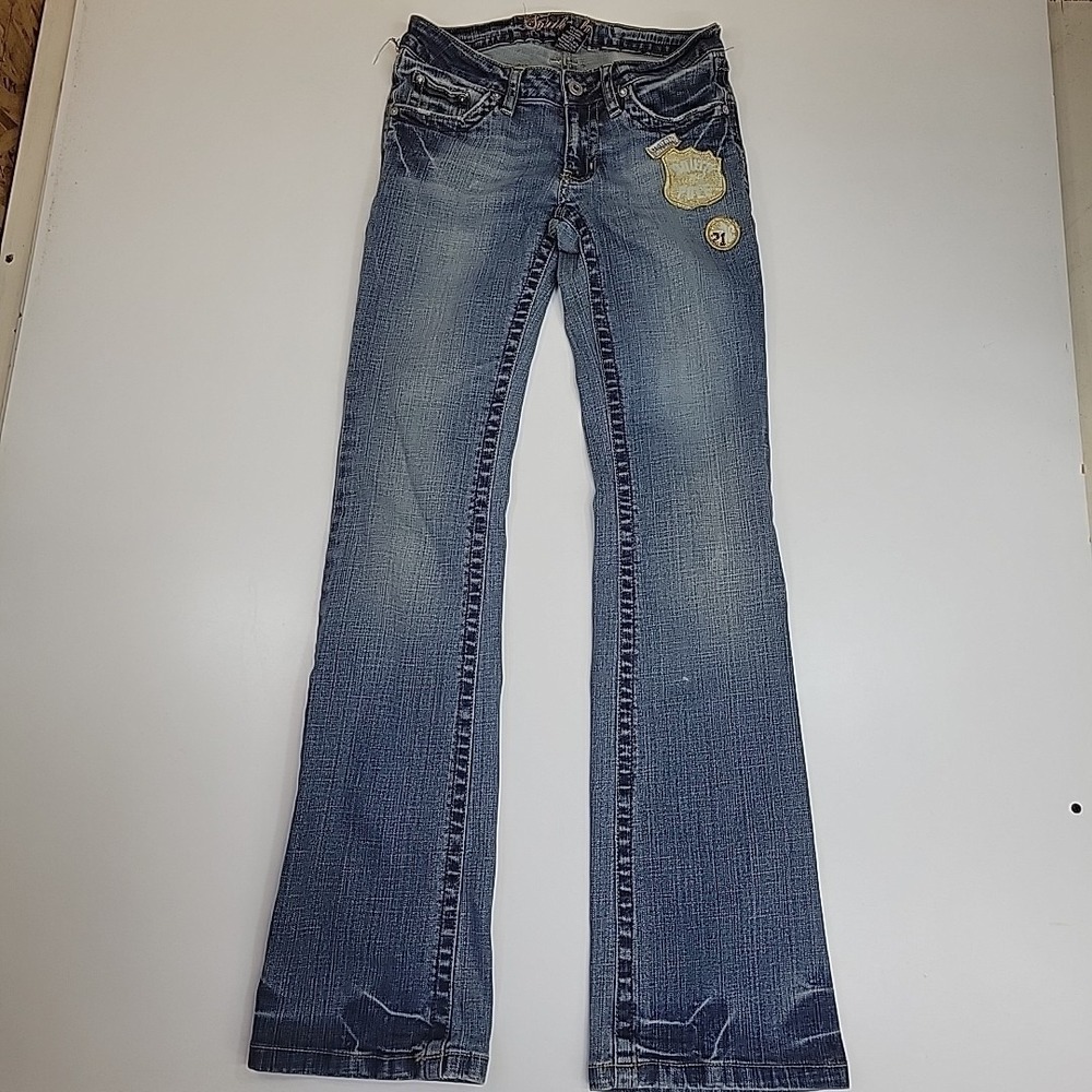 VTG Y2K South Pole Jeans Size 3 Low Rise Straight Leg Light Wash Cowboy Boot Cut